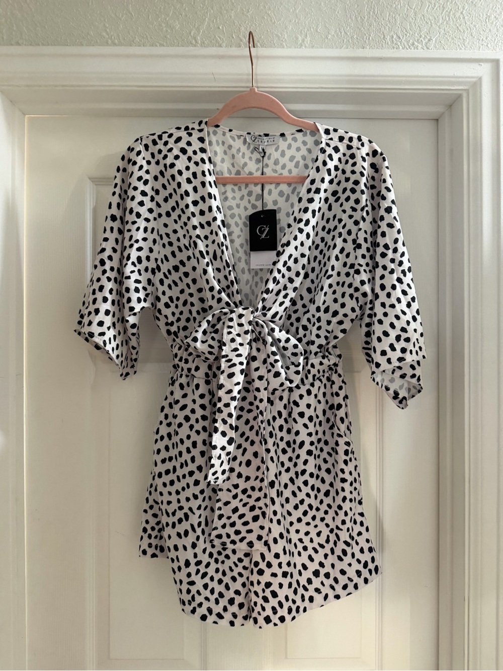 NWT black and white romper